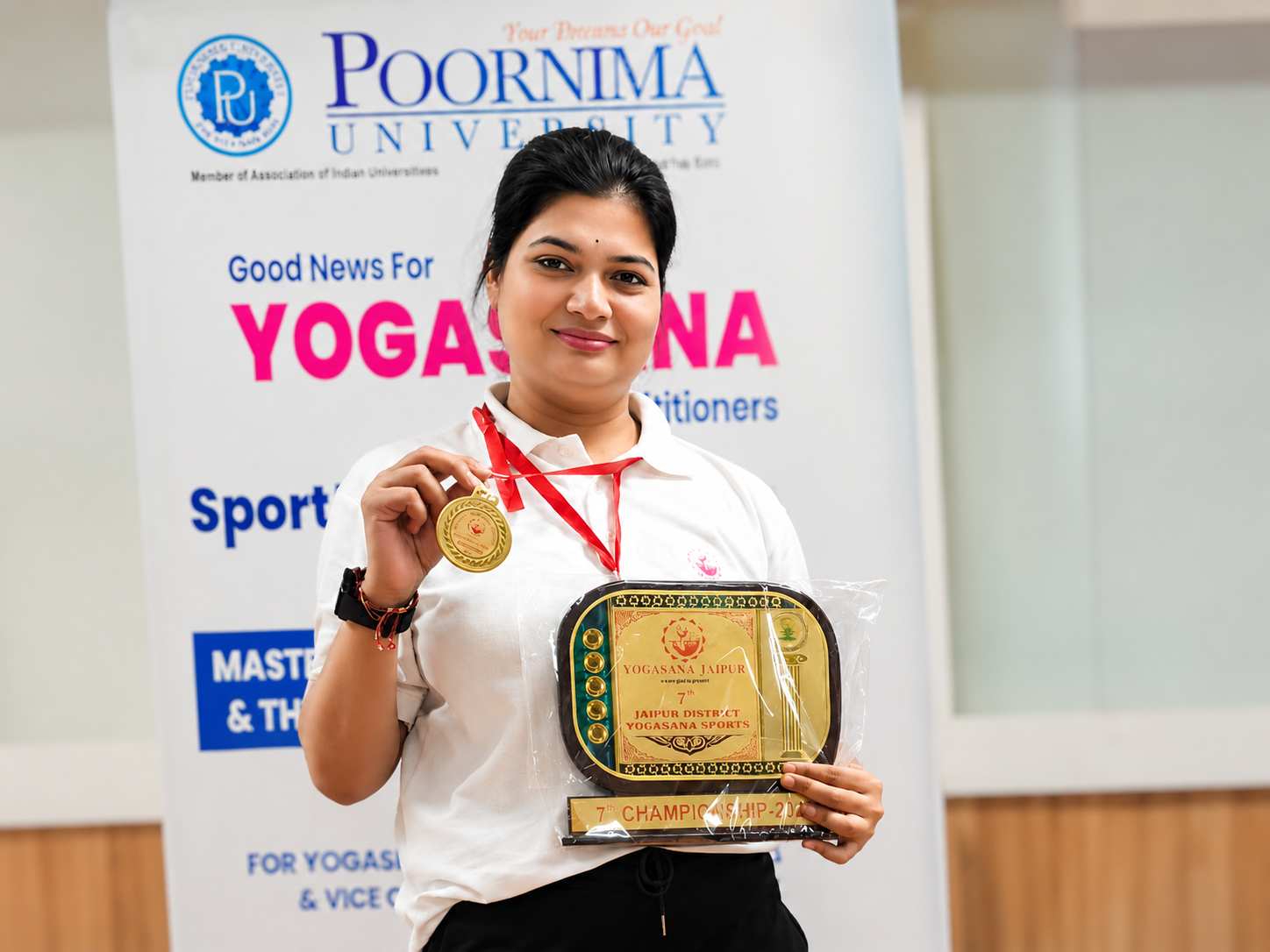 Kirti Jyoti at Poornima University Yogasana Championship