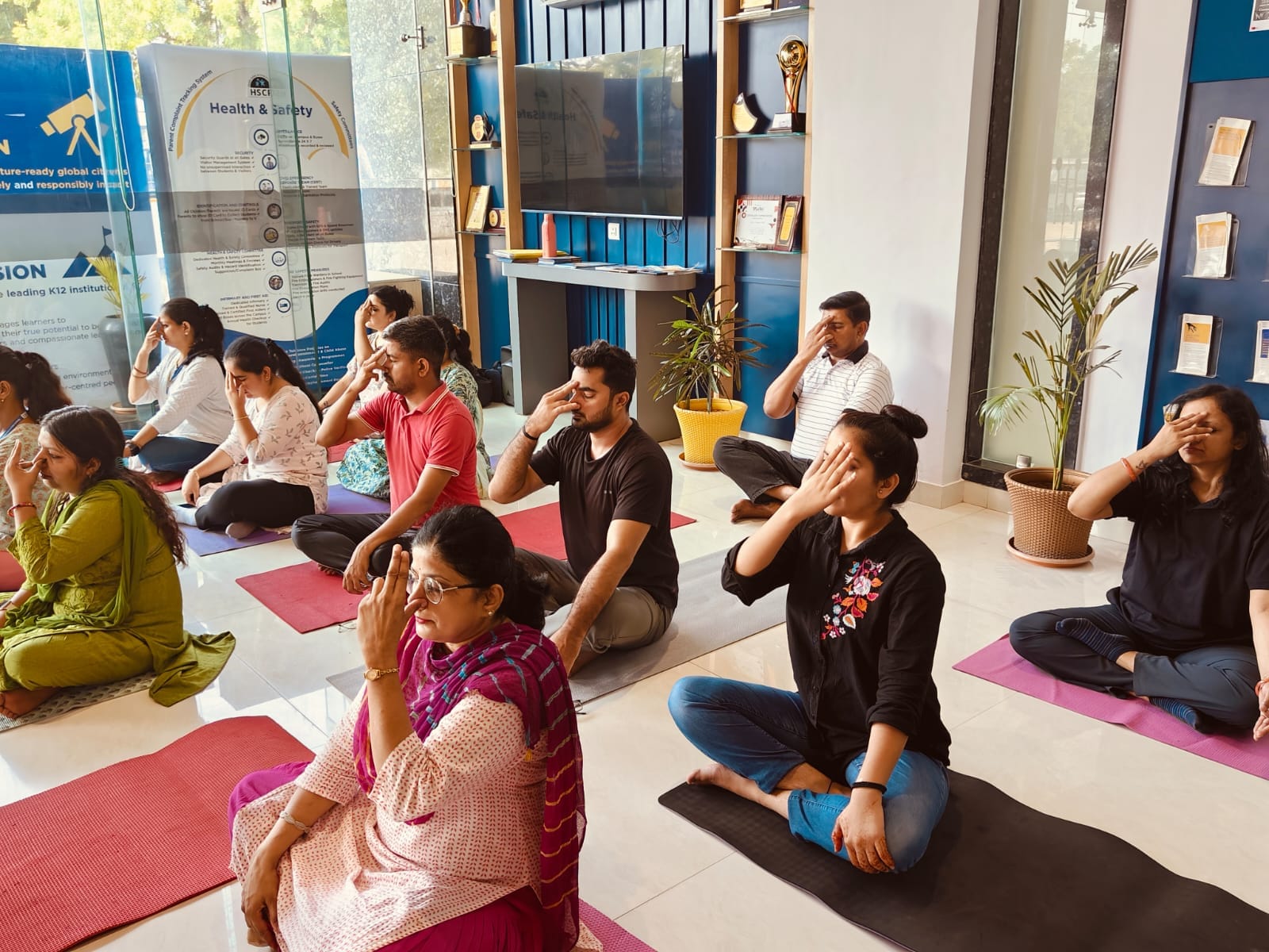 Hands in meditation mudra